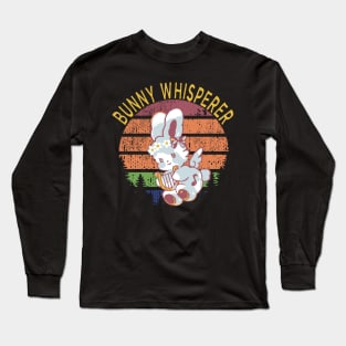 bunny whisperer bunny lover Long Sleeve T-Shirt